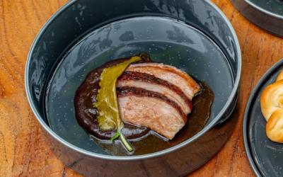 The dry-aged duck breast is one of the signature dishes of Mozaic.