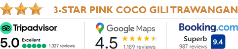 PinkCoco Gili Air is highly rated.